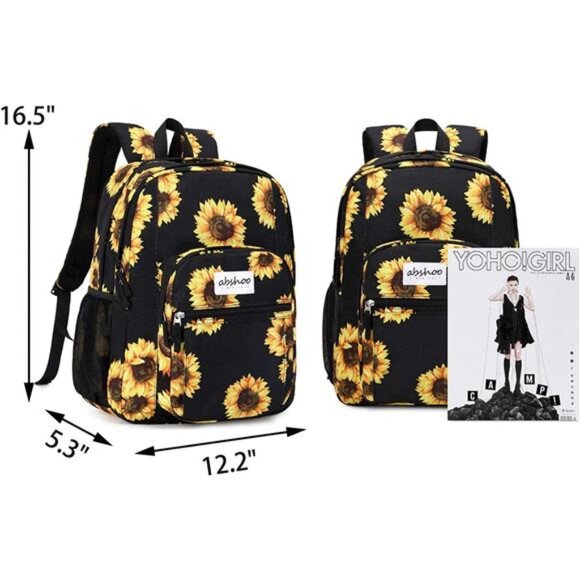 abshoo Classical Basic Travel Backpack For School Water Resistant Bookbag - Picture 5 of 7